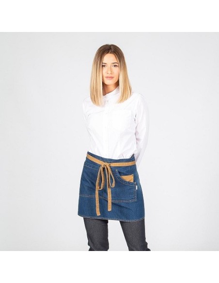 DELANTAL CORTO LAVADO TEJANO AÑIL 1495 GARYS