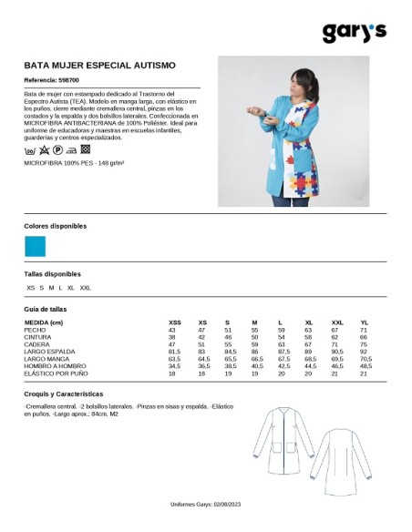 BATA PROFESORA ESCOLAR AUTISMO GARYS