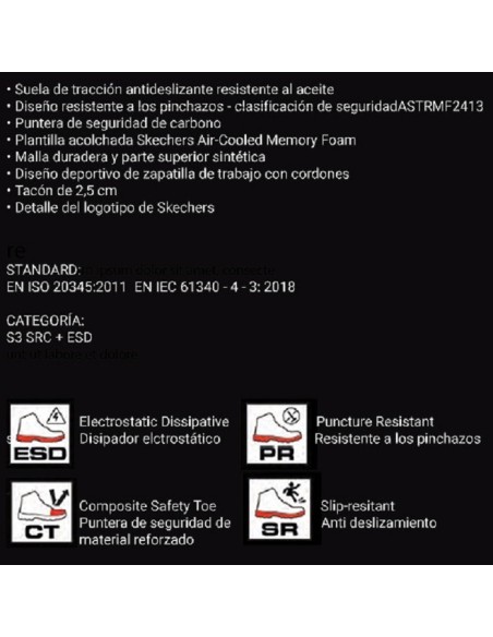 ZAPATO SEGURIDAD SKECHERS ULMUS