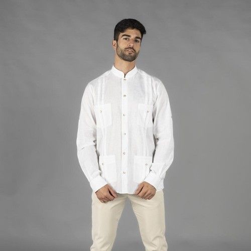 GUAYABERA HOMBRE CUELLO MAO BORNEO GARYS