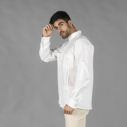 GUAYABERA HOMBRE CUELLO MAO BORNEO GARYS 2