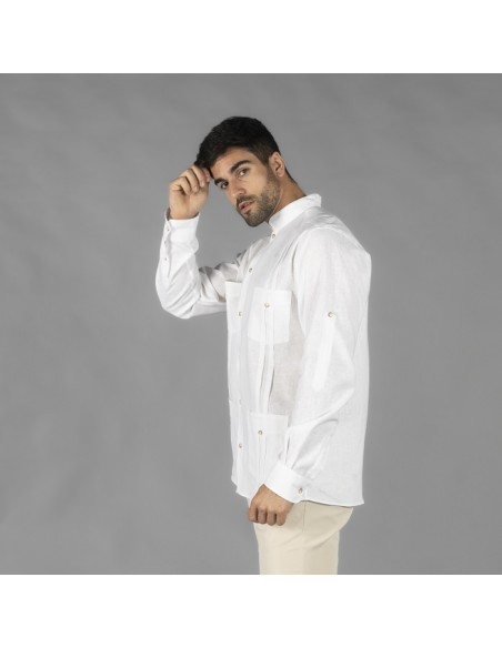 GUAYABERA HOMBRE CUELLO MAO BORNEO GARYS