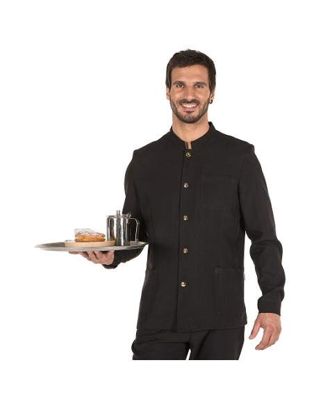 CHAQUETA CAMARERO MAO NEGRA 9633 GARYS