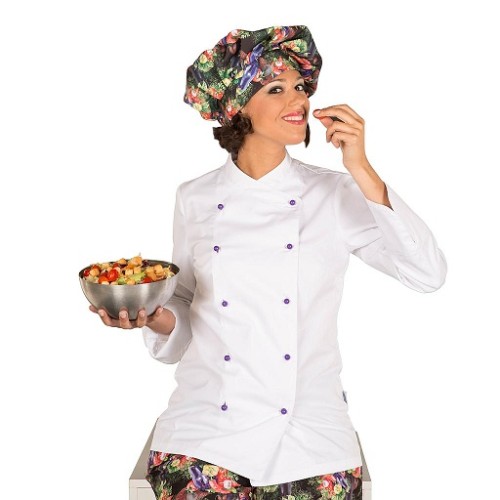 CHAQUETA COCINA NIZA MUJER BLANCA GARYS