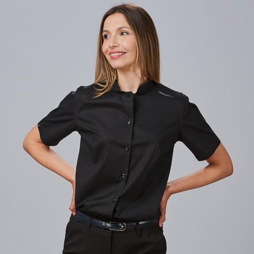 CAMISA MUJER M CORTA CUELLO MAO ELASTAN 240004 GARYS