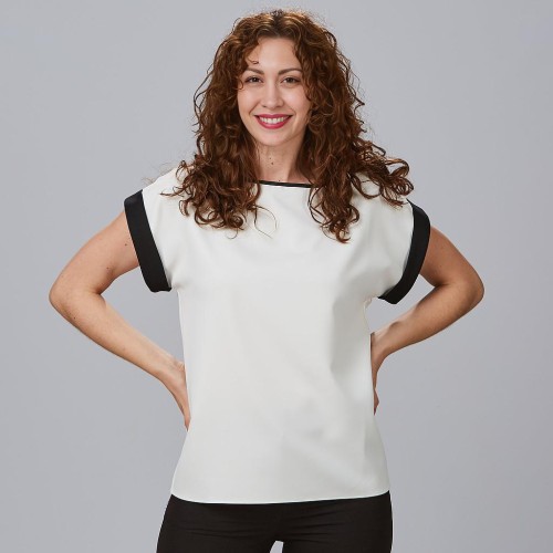 CAMISA MUJER MANGA CORTA VUELTA 241100 GARYS