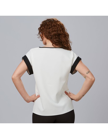 CAMISA MUJER MANGA CORTA VUELTA 241100 GARYS