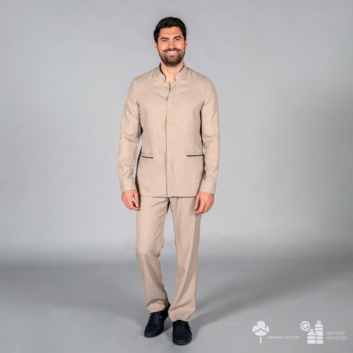 PANTALON HOMBRE TEJIDO RECICLADO ARENA GARYS