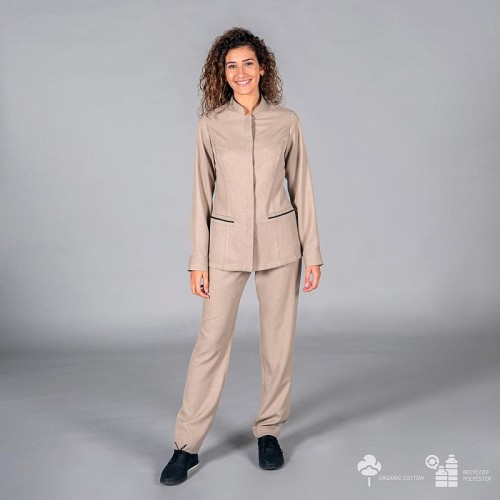 PANTALON MUJER TEJIDO RECICLADO ARENA GARYS
