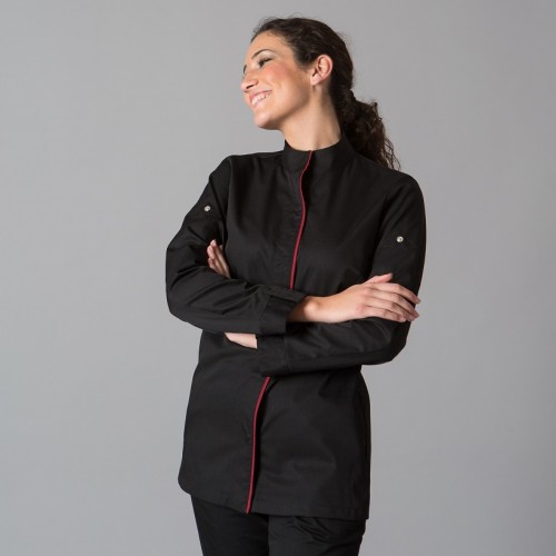 CHAQUETA COCINA MUJER MEDINA NEGRA GARYS