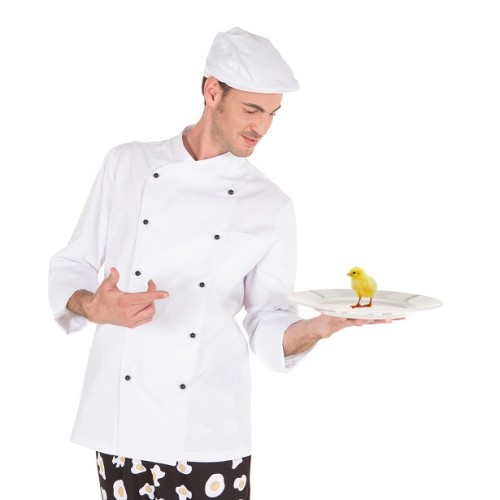 CHAQUETA COCINA NIZA CABALLERO BLANCA GARYS