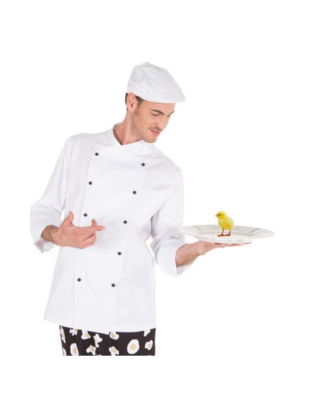 CHAQUETA COCINA NIZA CABALLERO BLANCA GARYS