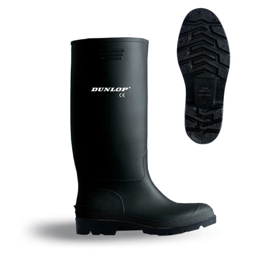 BOTA AGUA PVC ALTA NEGRA DUNLOP