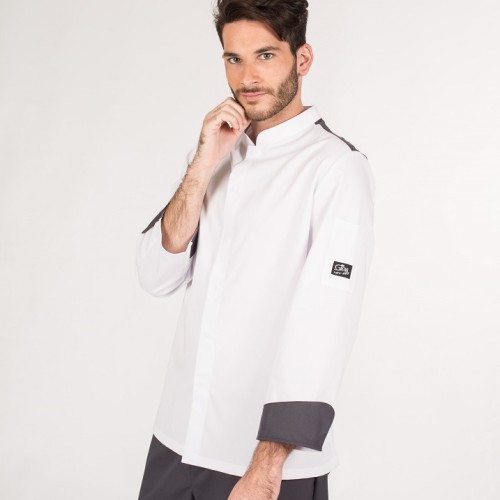 CHAQUETA COCINA HELIOS BLANCA GARYS